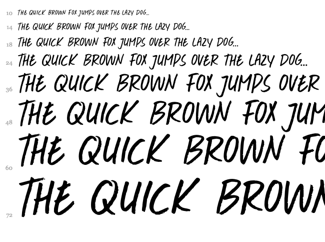 DK Double Quick font waterfall